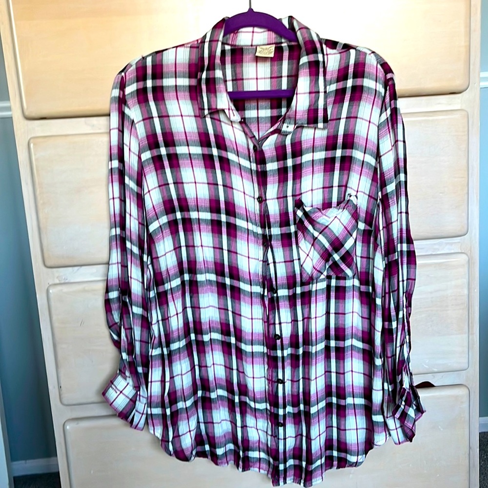 Pink flannel size XL